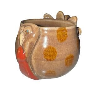 NEW Vintage Turkey Stoneware Clay Thrown Coffee Mug Cup Handmade USA Mudworks